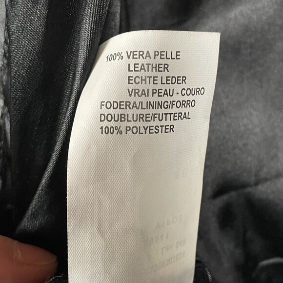 Leather Motorcycle Jacket Mens S Michael Jackson Bomber Removable Sleeves Italy - Picture 8 of 8